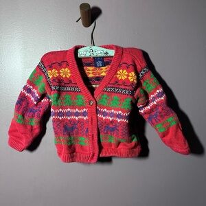 Vintage GAP Red and Yellow Knit Sweater